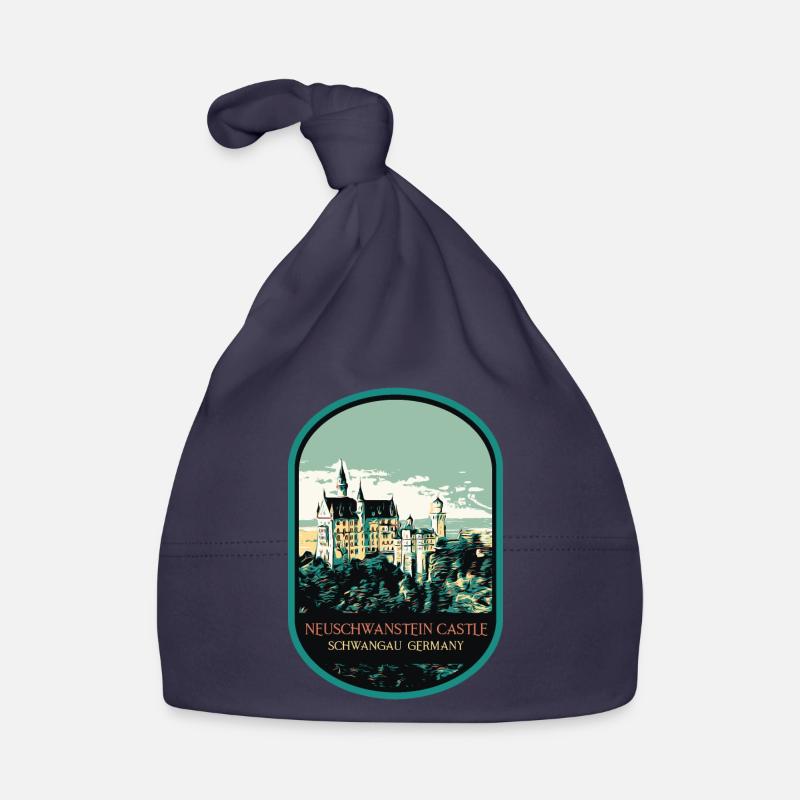 Silhouette du château de Neuschwanstein Bonnet bio Bébé