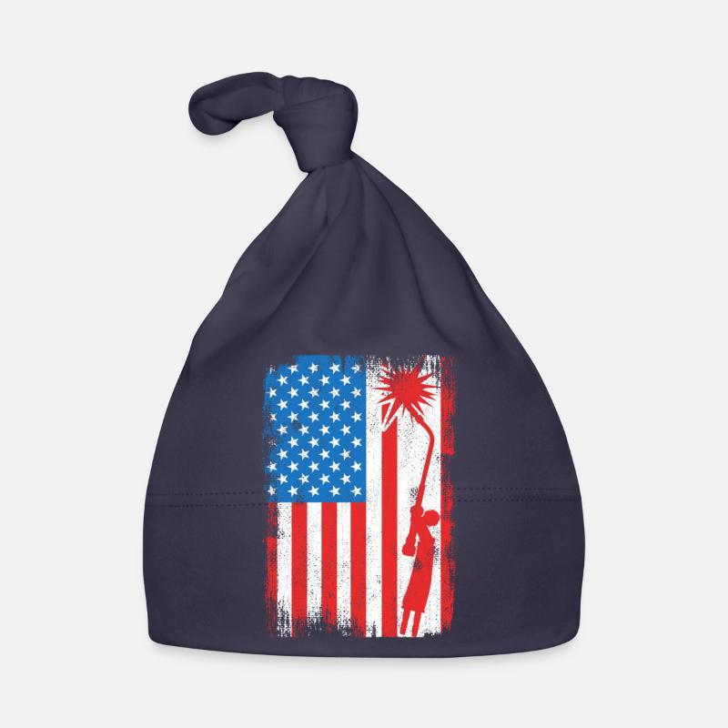 Drapeau de soudage des États-Unis Bonnet bio Bébé