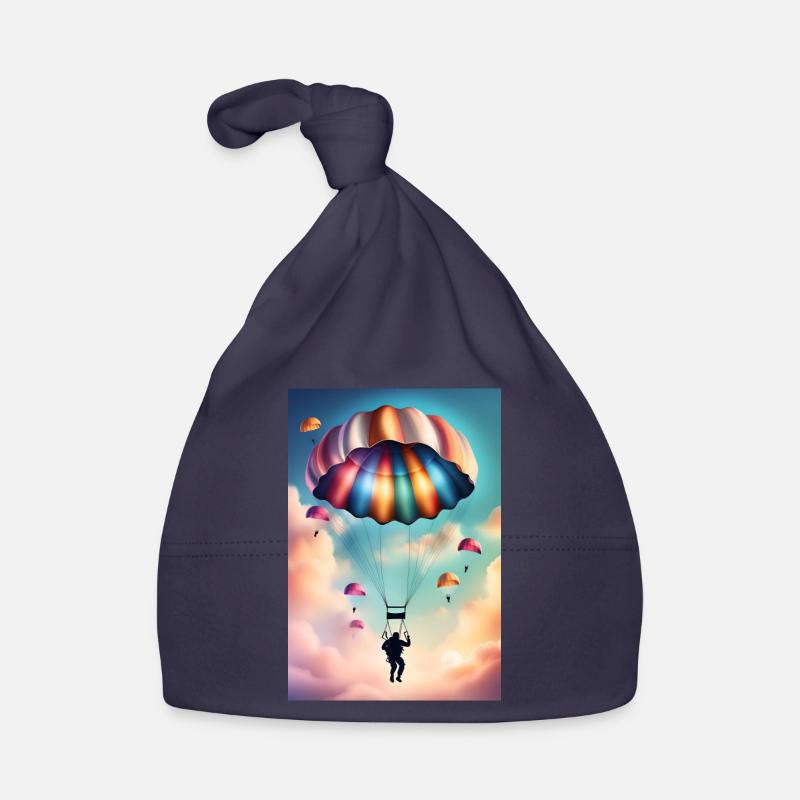 Parachute coloré - Bonnet bio Bébé - marine