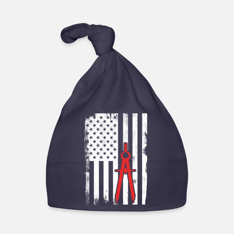 Architecture USA Drapeau Bonnet bio Bébé