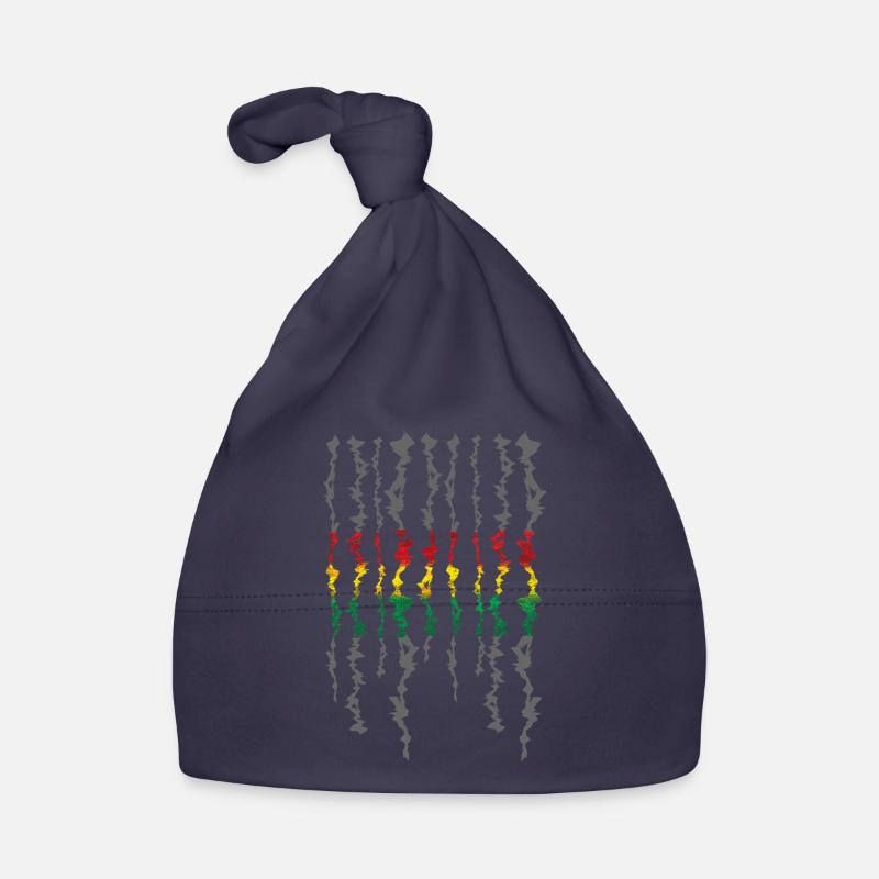 Ruban Rasta Rayures Niveaux de Gris Bonnet bio Bébé