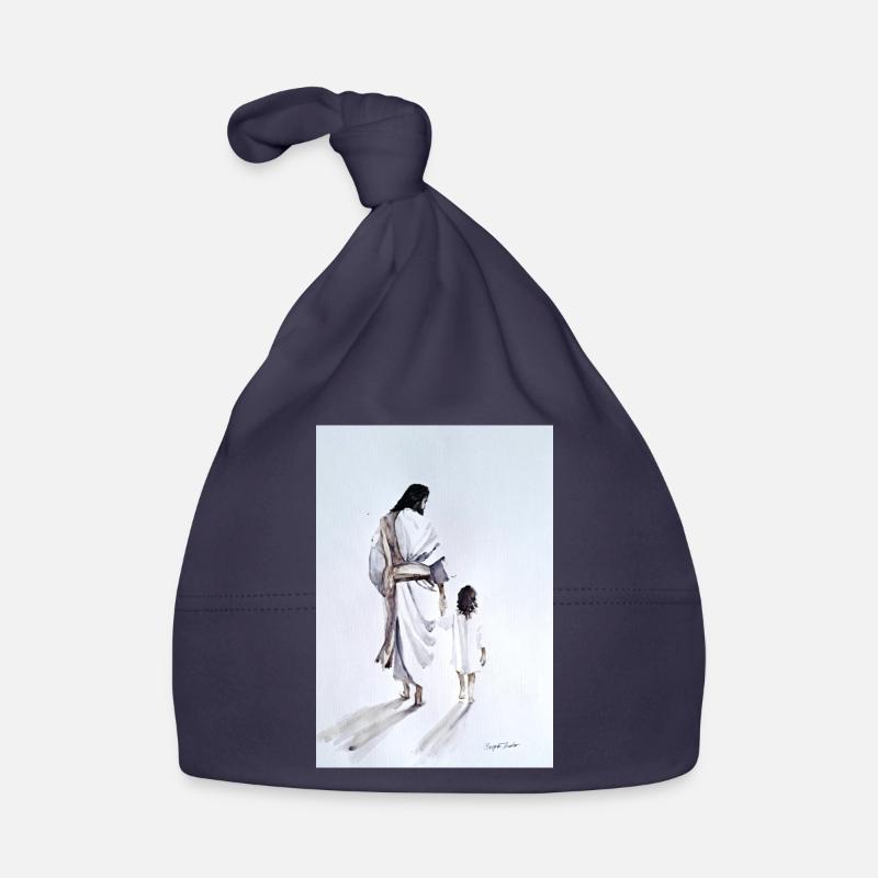 Jésus et l’Enfant - Bonnet bio Bébé - marine