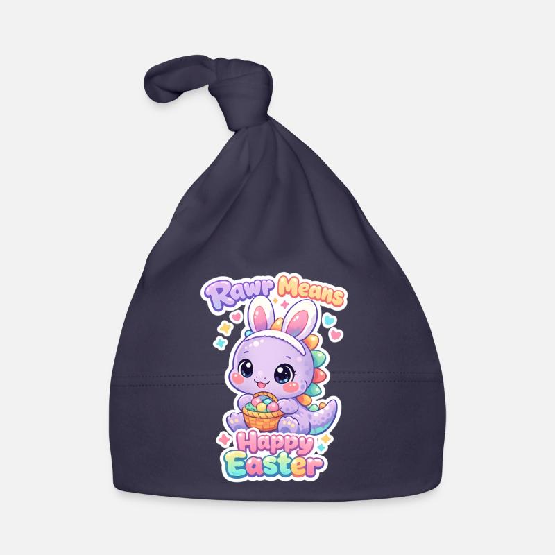 Easter Bunny Dino Rawr Happy Easter T-rex Organic Baby Cap