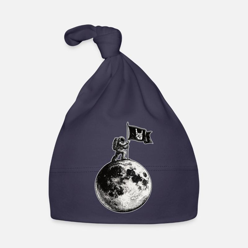 Mond mit Rockflagge Baby Bio-Mütze