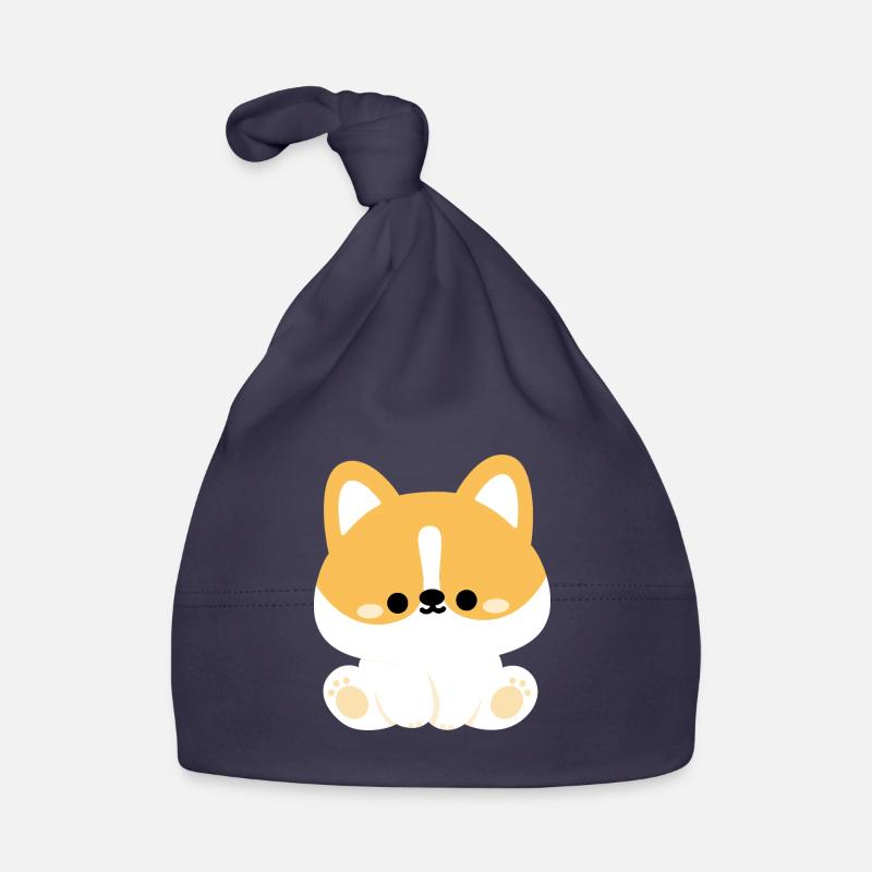 Cute Corgi Dog Organic Baby Cap