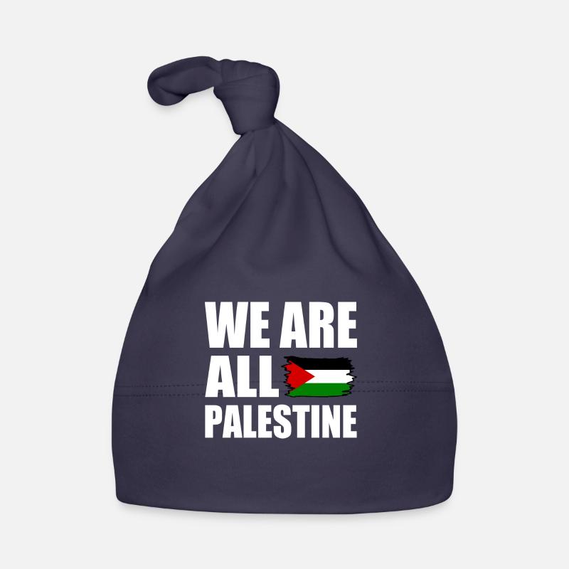 We are all palestine - Bonnet bio Bébé - marine