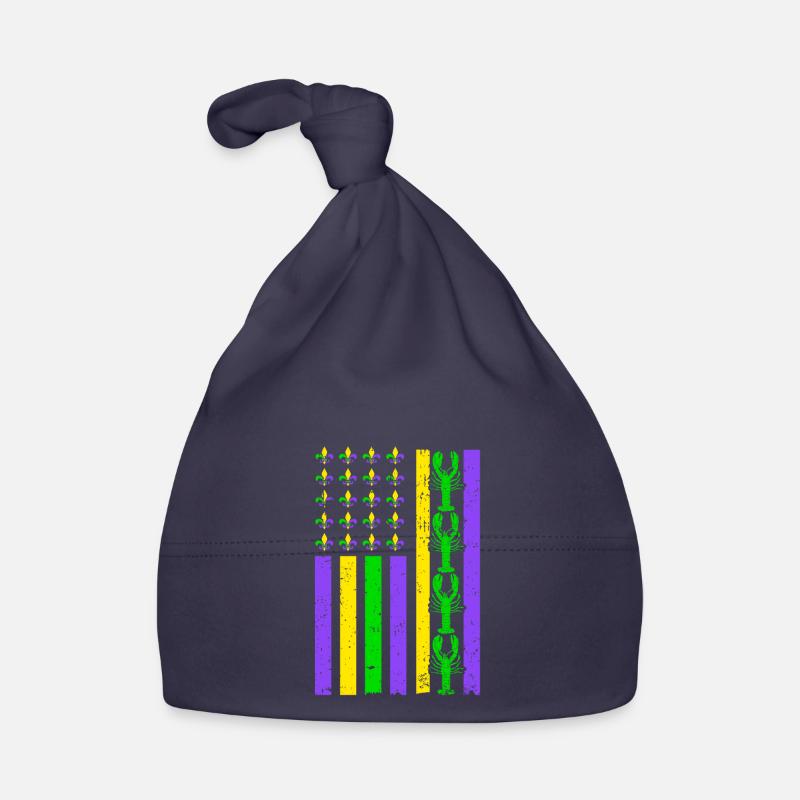 Awesome Mardi Gras Crawfish Flag For Mardi Gras Organic Baby Cap