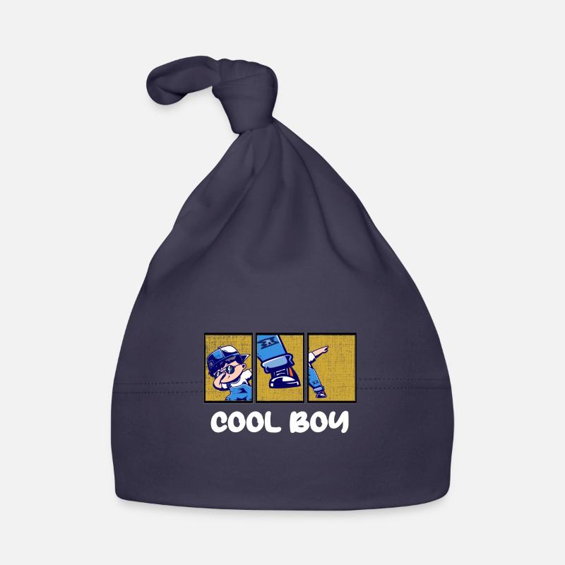 garçon cool - Bonnet bio Bébé - marine