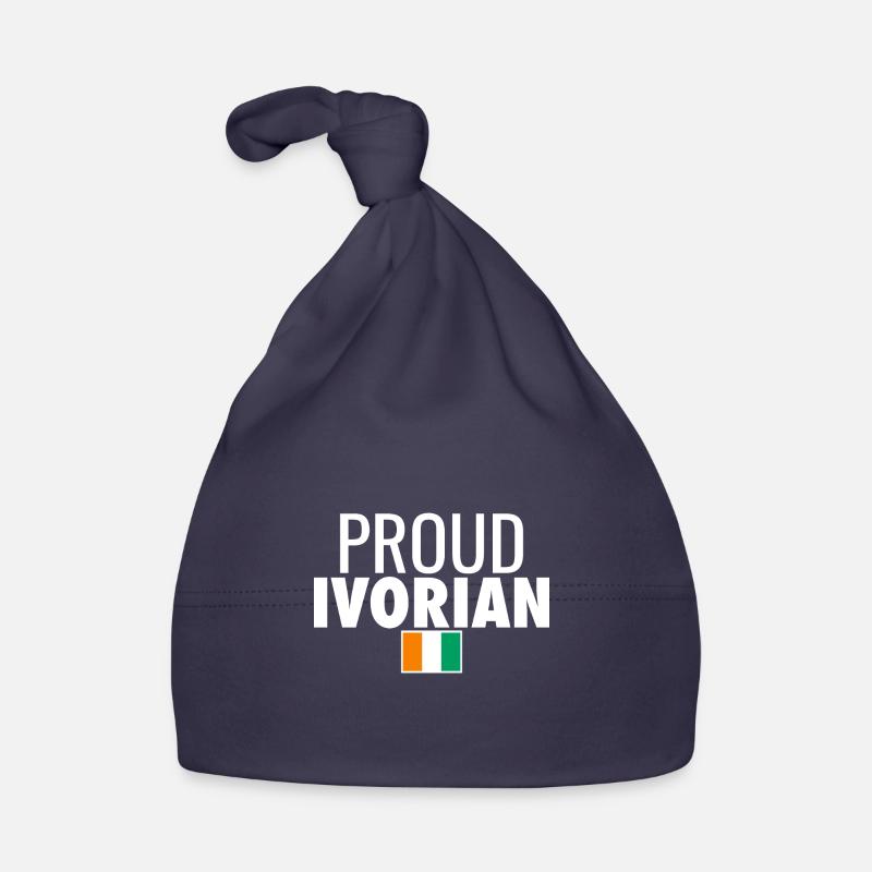 Fier drapeau ivoirien de la Côte d’Ivoire Bonnet bio Bébé