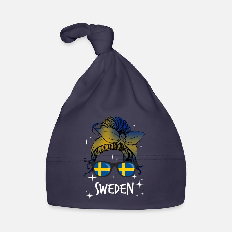Suède - Bonnet bio Bébé - marine
