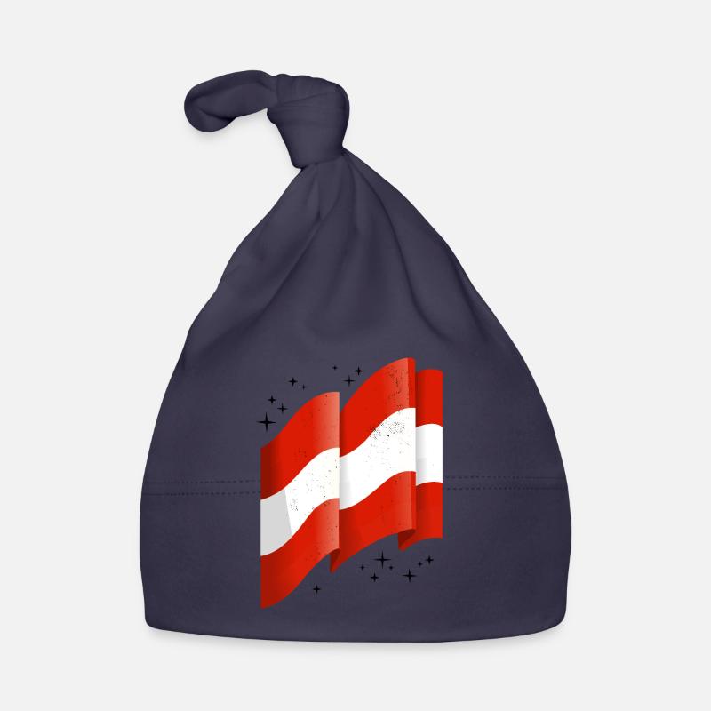 Austria Flag Austria Austrian flag AT Organic Baby Cap