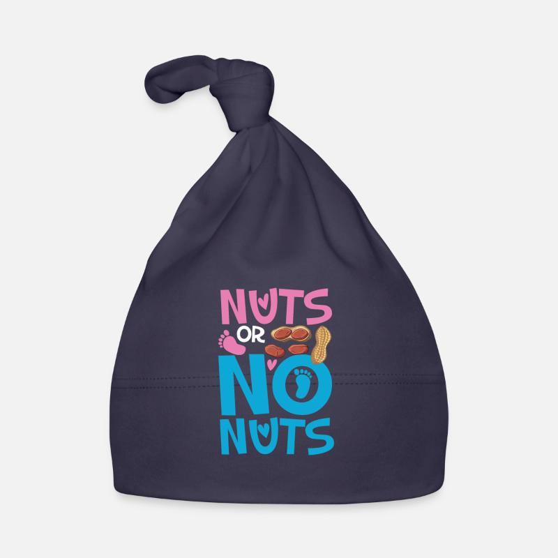 Nüsse oder Keine - Baby Bio-Mütze - Navy