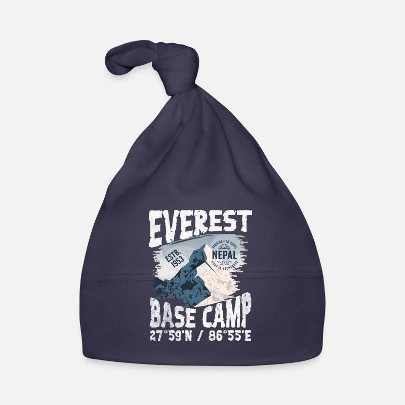 Everest Base Camp Nepal - Bonnet bio Bébé - marine