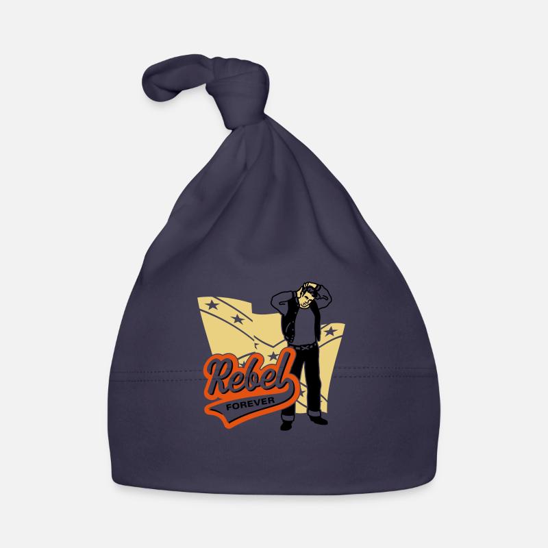 Rebel toujours - Bonnet bio Bébé - marine