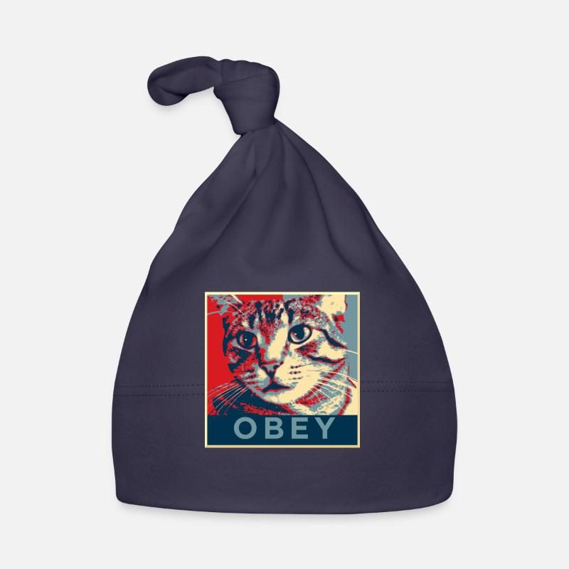 Obéissez le chat! Bonnet bio Bébé