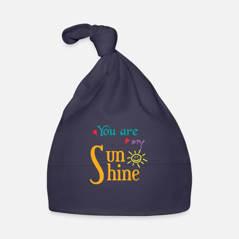 Tu es mon Rayon de soleil - Bonnet bio Bébé - marine