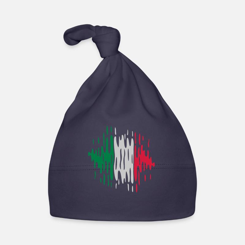 Vagues du drapeau de l’Italie Bonnet bio Bébé