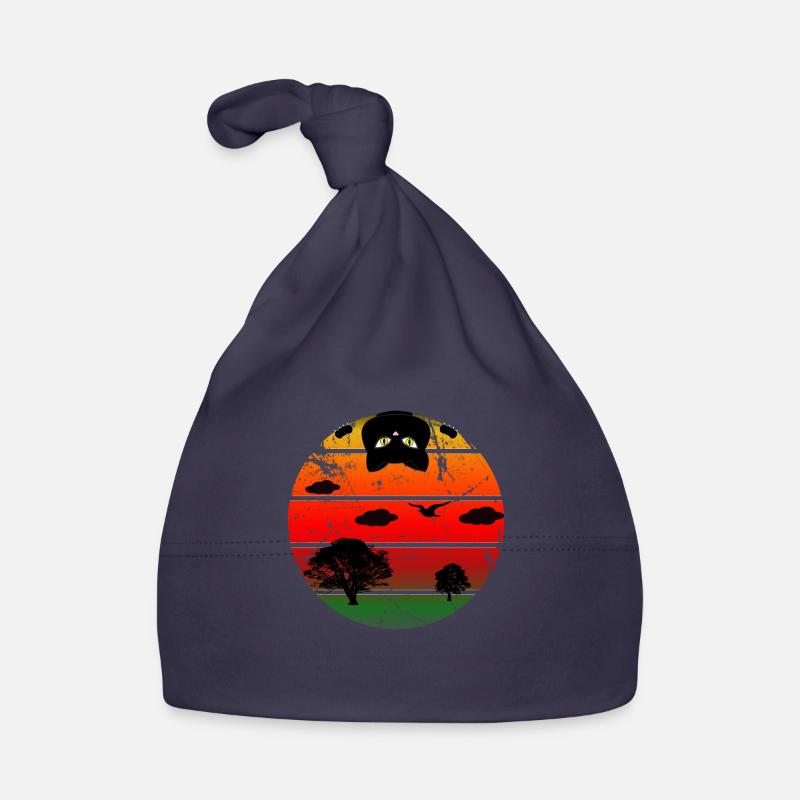 Sunset Cat Organic Baby Cap