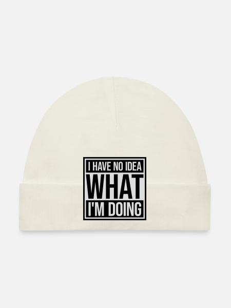 I Have No Idea - Organic Baby Cap - navy - Front