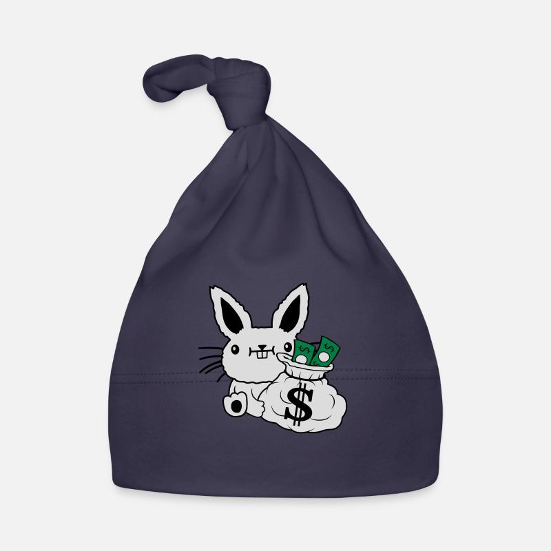 Reicher Geldsack Osterhase Geldscheine Baby Bio-Mütze