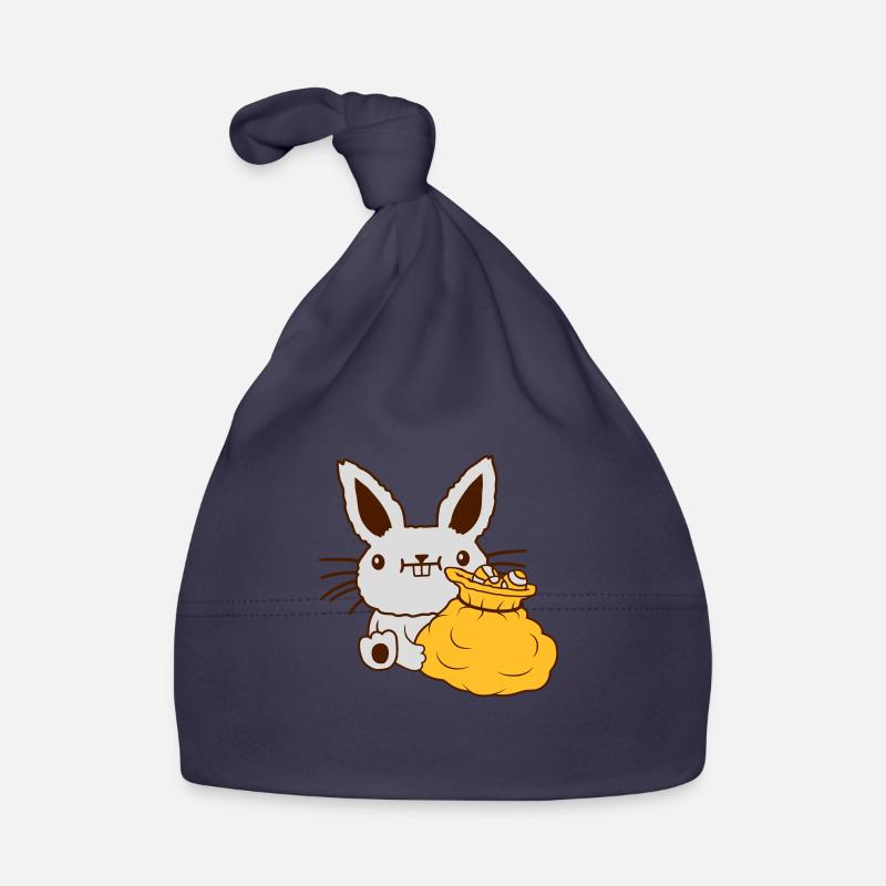 Lapin de Pâques grand sac d’oeufs Bonnet bio Bébé