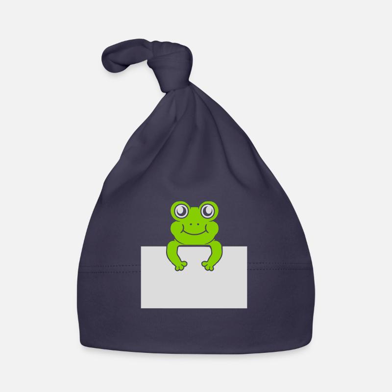 Text präsentieren Comic Frosch Baby Bio-Mütze
