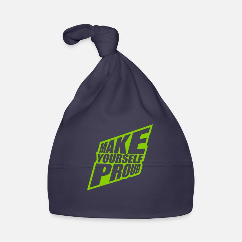 make yourself proud Zitat Baby Bio-Mütze