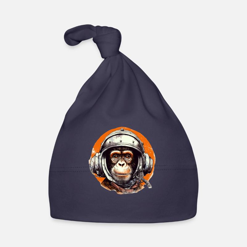 Space Monkey Retro Dessin Bonnet bio Bébé