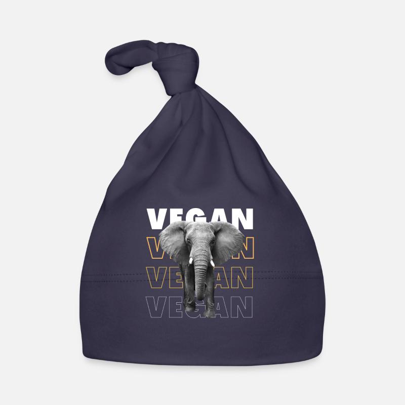 Éléphant végétalien Bonnet bio Bébé