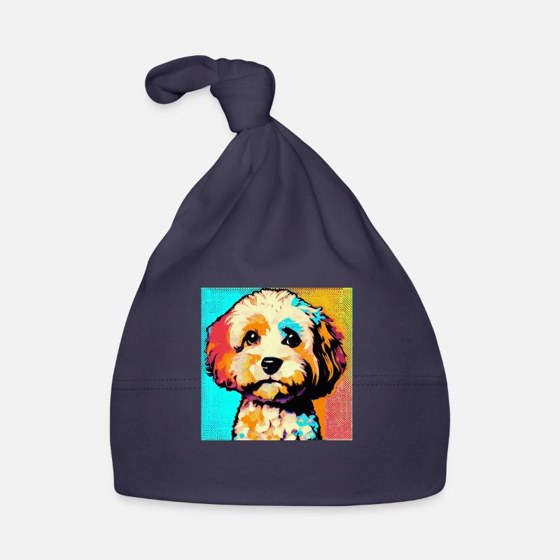 Cavapoo Pop Art Baby Bio-Mütze