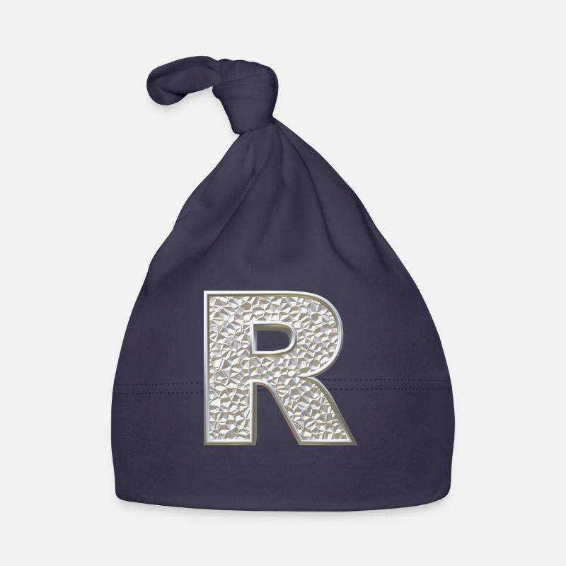 R, lettre, lettre R, initiale, initiale R, monogramme, Bonnet bio Bébé