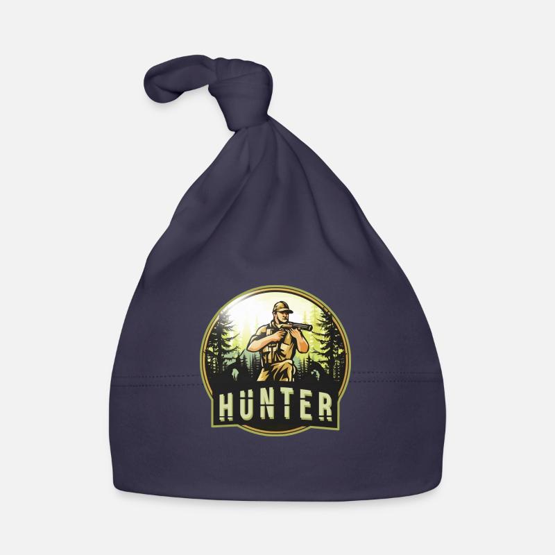 Chasseur le chasseur - Bonnet bio Bébé - marine