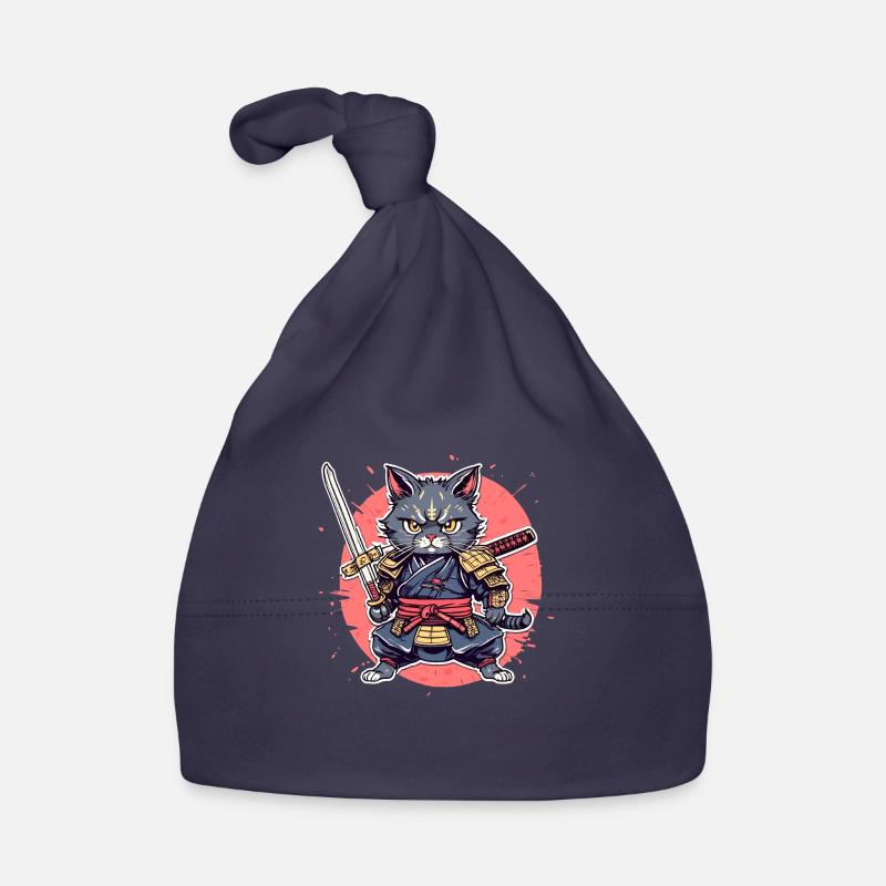 Samurai Cat #32 Organic Baby Cap