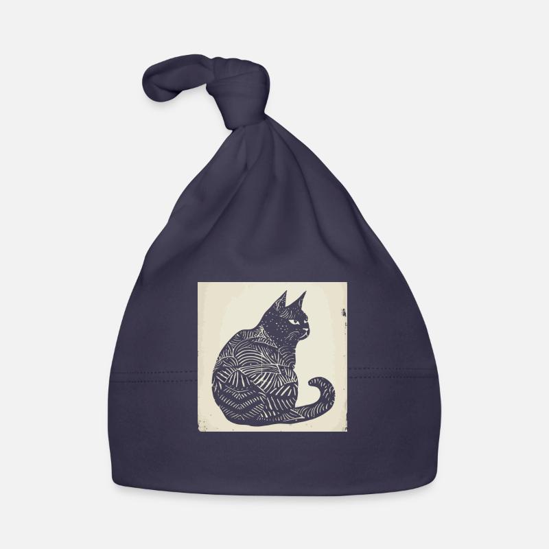 Chat noir chaton chaton Punt ronronner Bonnet bio Bébé