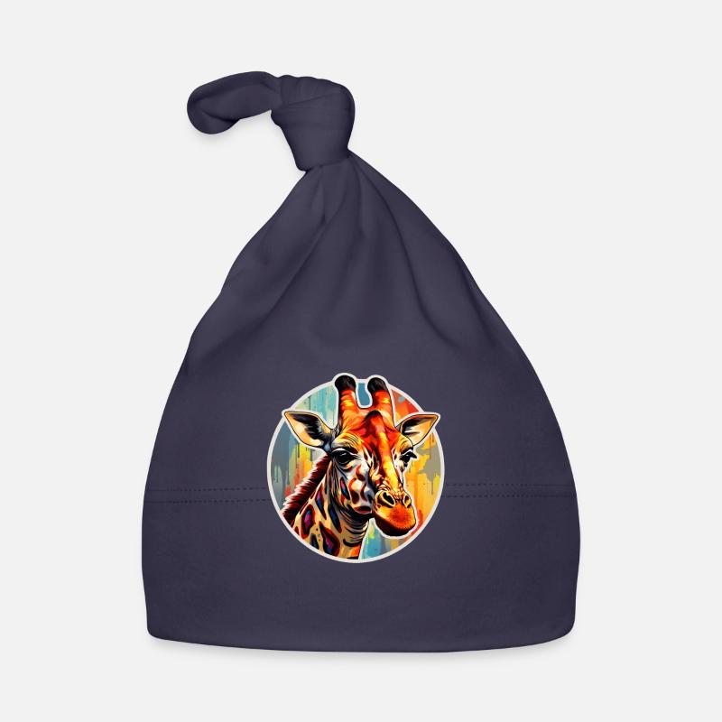 Giraffe Head Organic Baby Cap