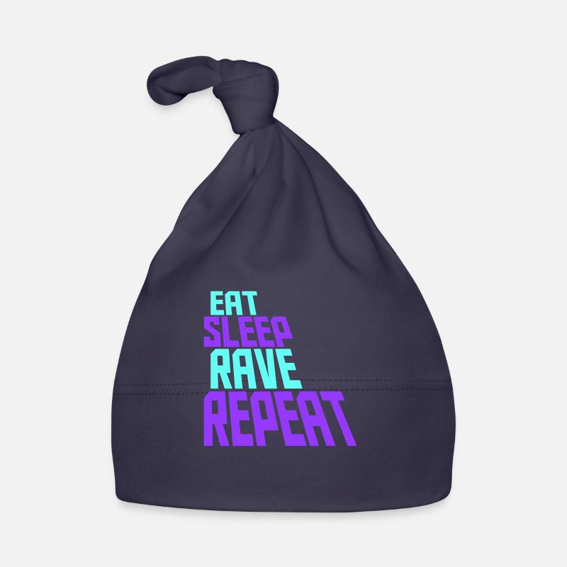 Manger dormir rave répéter nourriture sommeil corbeau disant Bonnet bio Bébé