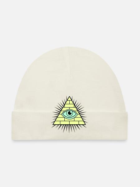 Illuminati Pyramid - Organic Baby Cap - navy - Front