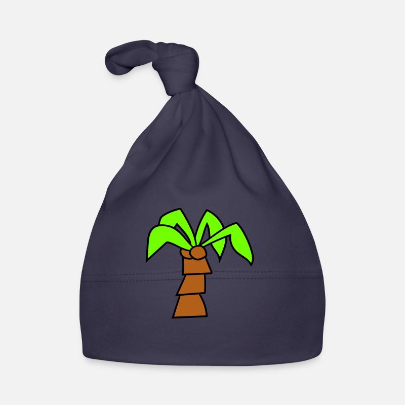 Palm Tree Island Tree Plage Vacances Noix de Mer Cool Bonnet bio Bébé