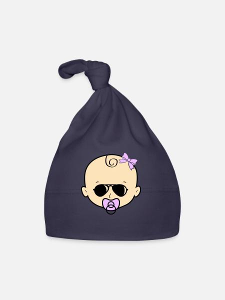 Lunettes de soleil pour bébé fille - Bonnet bio Bébé - marine - Devant