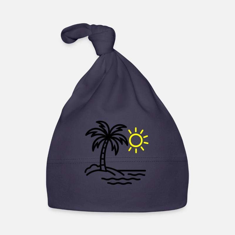 Palm Tree Beach Summer Organic Baby Cap
