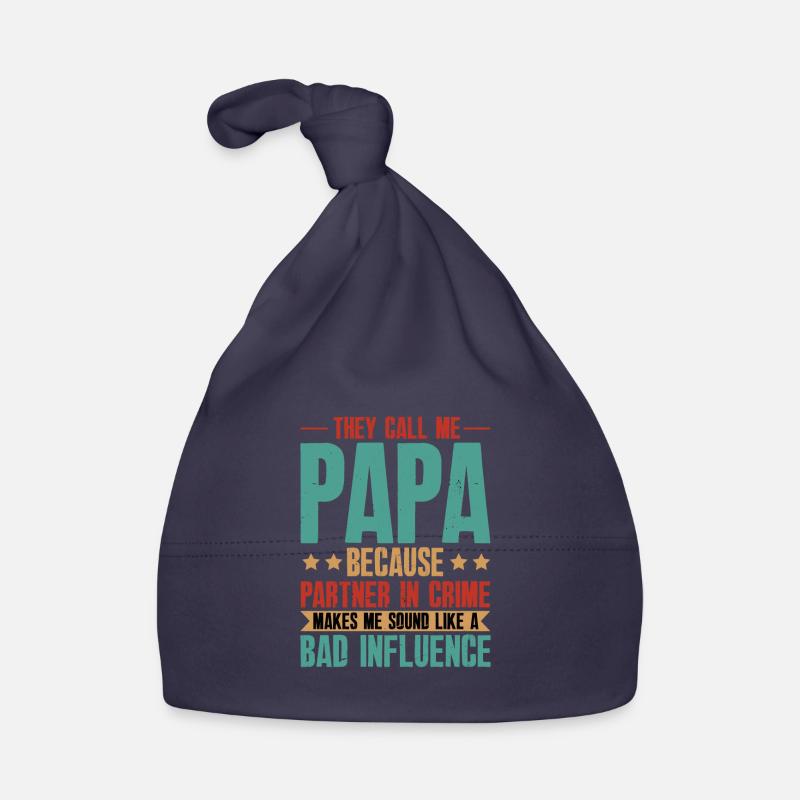 Papa schlechter Einfluss - Vater Geschenk Baby Bio-Mütze
