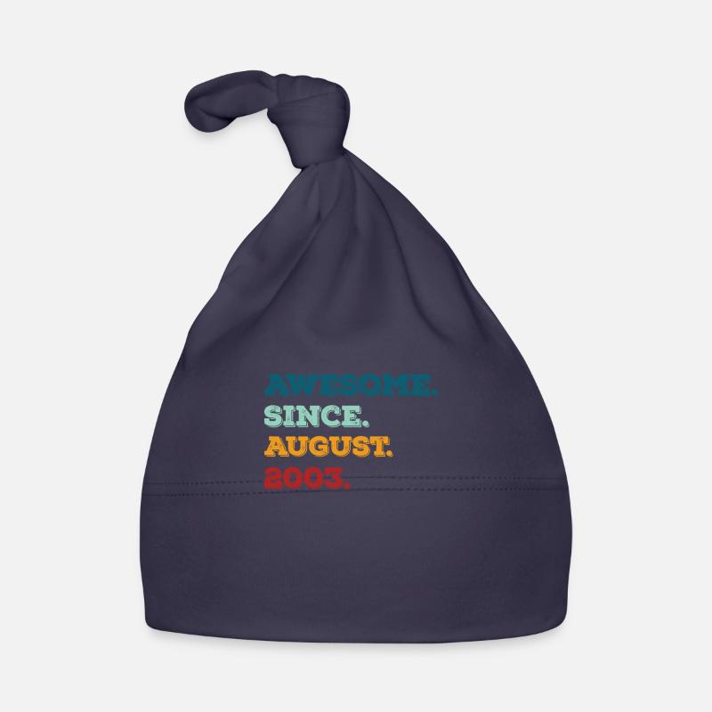 Août 2003 - Anniversaire en août Bonnet bio Bébé