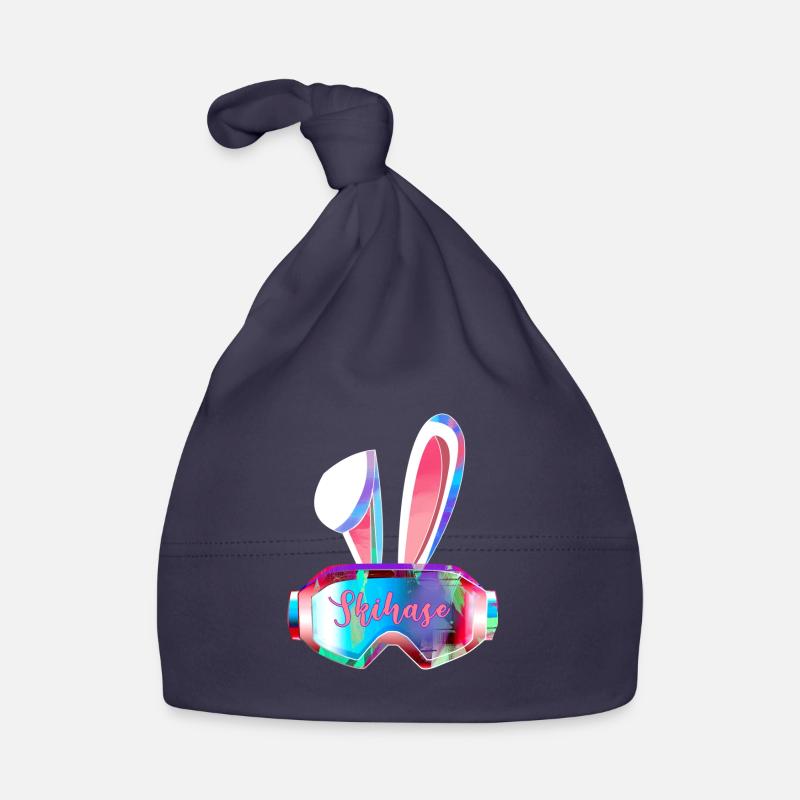 Ski ,pink,skiing,ski,rabbit,rabbit with goggles Organic Baby Cap