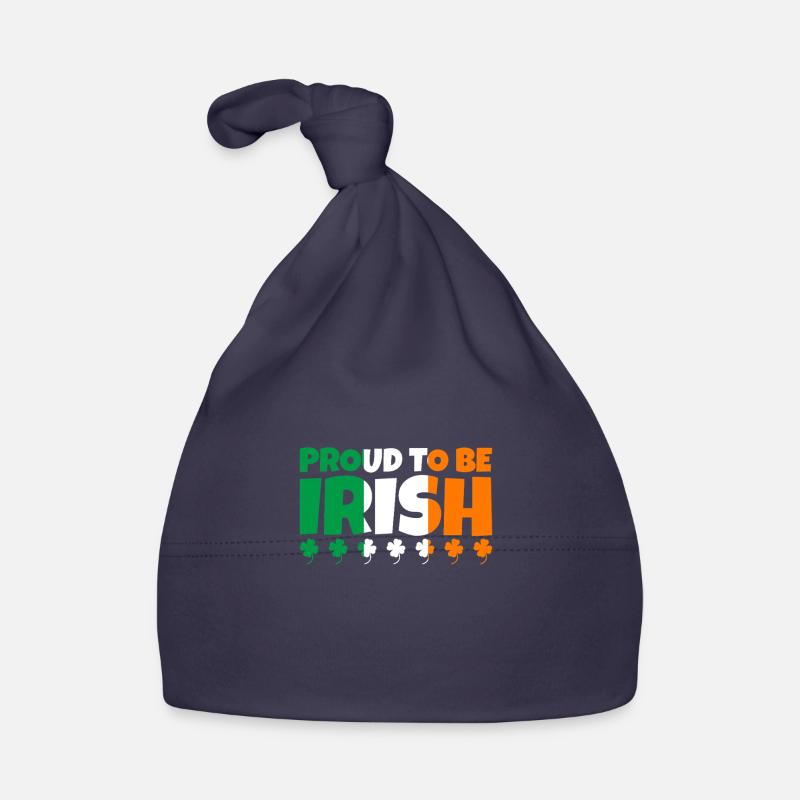 Proud To Be Irish Ireland Irish Flag Shamrock Organic Baby Cap