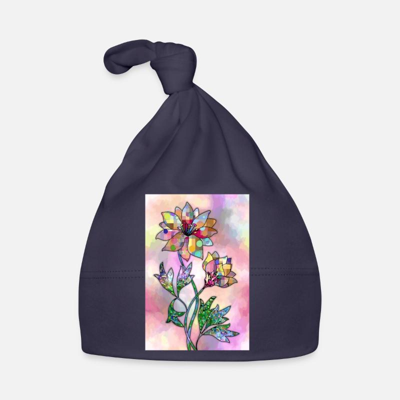 Fleurs colorées Bonnet bio Bébé