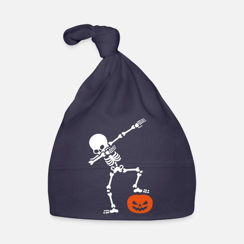 DABBING skeleton DAB pumpkin head Halloween Organic Baby Cap