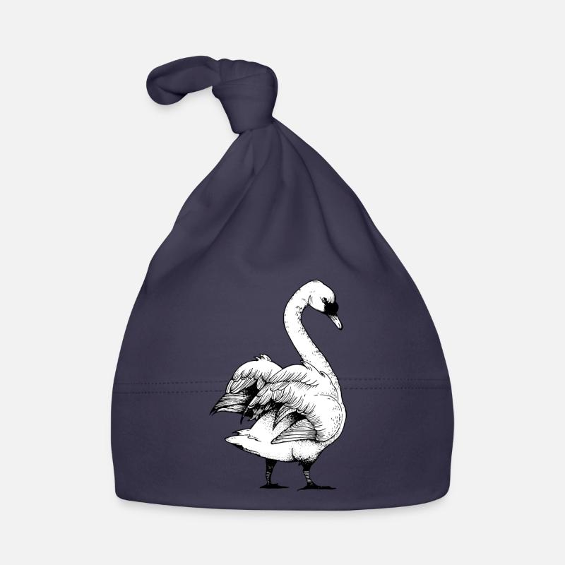cygne - Bonnet bio Bébé - marine