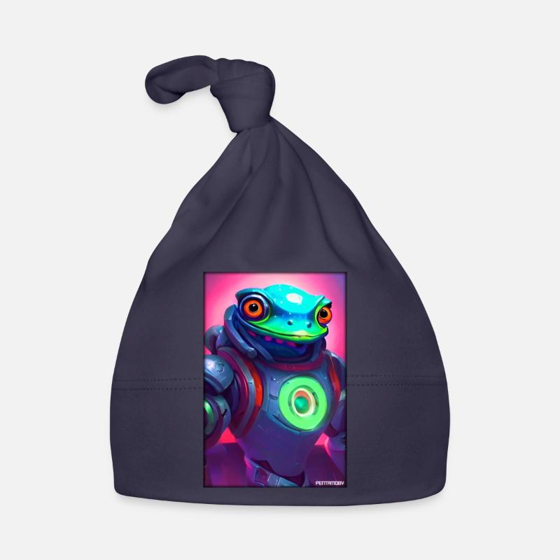 Space Frog Future Cyborg Robot Organic Baby Cap