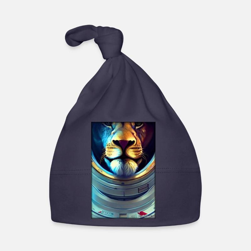 Leo Big Cat Astronaut Future Sci-Fi Technology Organic Baby Cap