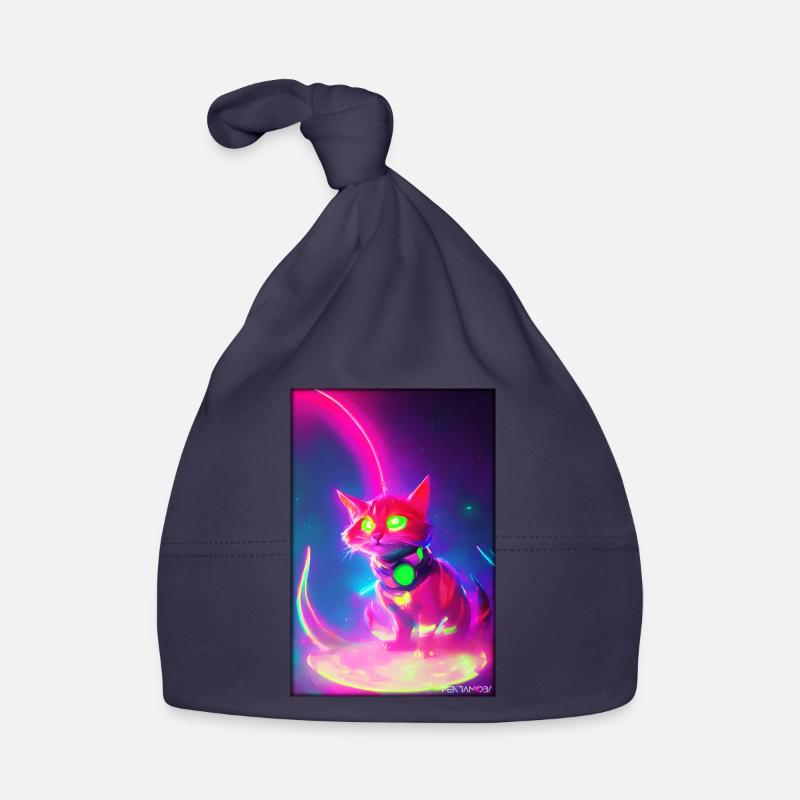 Space Cyber Cat Future Pet Cat Love Organic Baby Cap